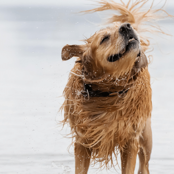 Dog head shaking