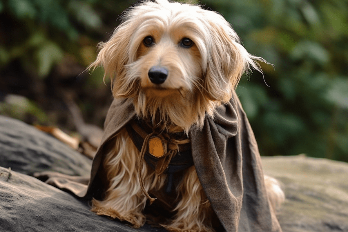 lord of the rings costume on dog